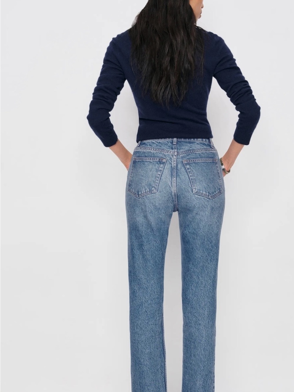 Reformation Cynthia High Rise Straight Cropped Jeans